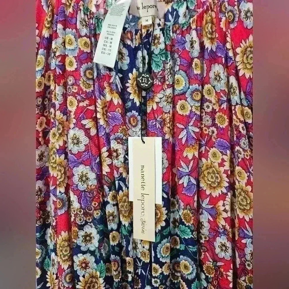 NWT Nanette Lepore Desert Diamond Off-the-Shoulder Cover Up Dress, Size Medium - Picture 4 of 5